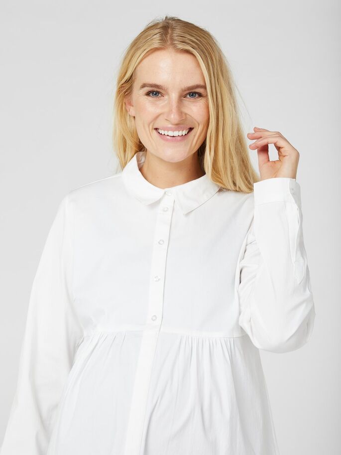 Camisa Blanca Premam Peplum Org nico maminess