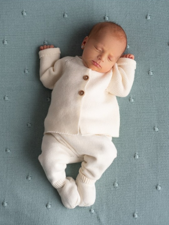 Polainas bebé primera puesta, Ropa para bebé de algodón pima