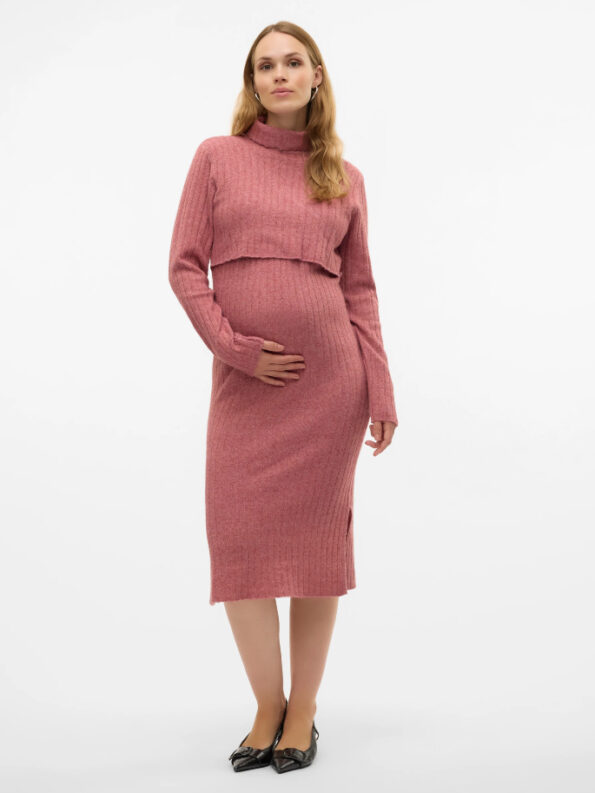 vestido-punto-premama-lactancia-rosa-beth